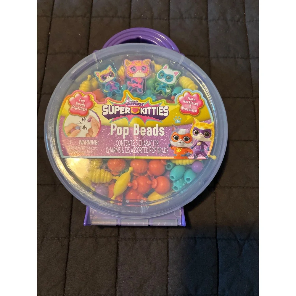Disney Junior SuperKitties Pop Beads Jewelry Making Kit 125pc Case 0915TK01